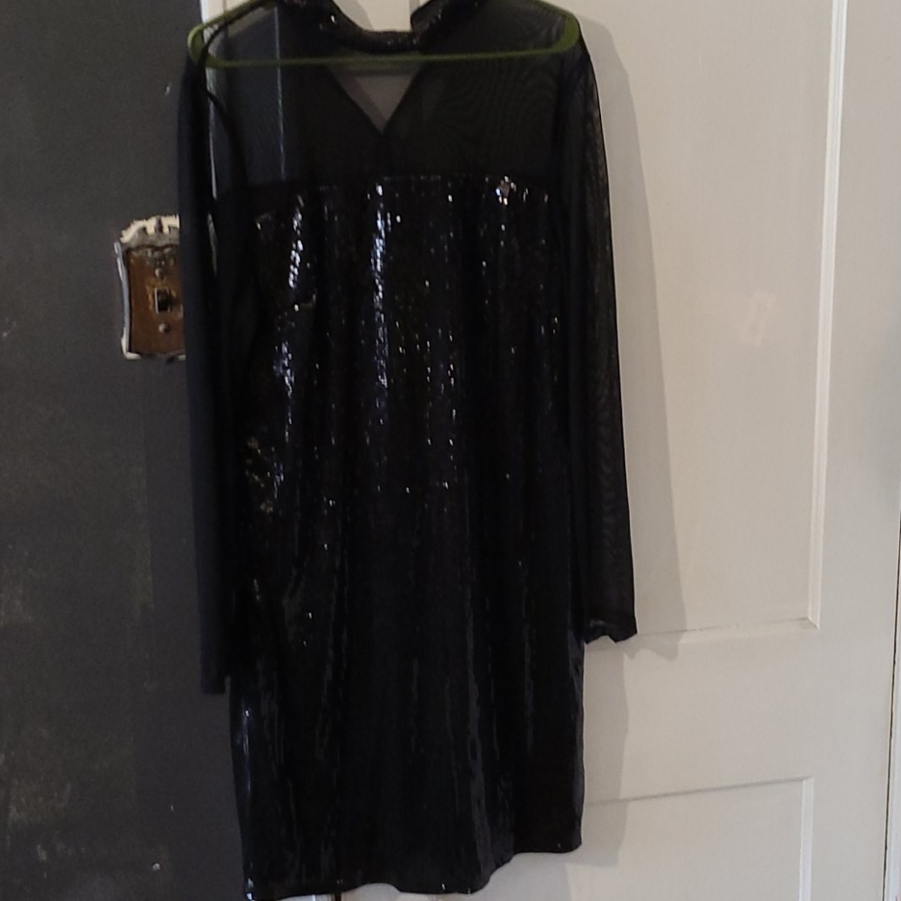 Black sequin dress